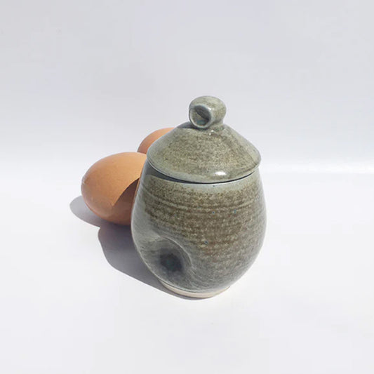 AggCoddler Lea Love Green/Grey Porcelain Multi-Purpose Gourmet Egg Cooker - AggCoddlerUSA