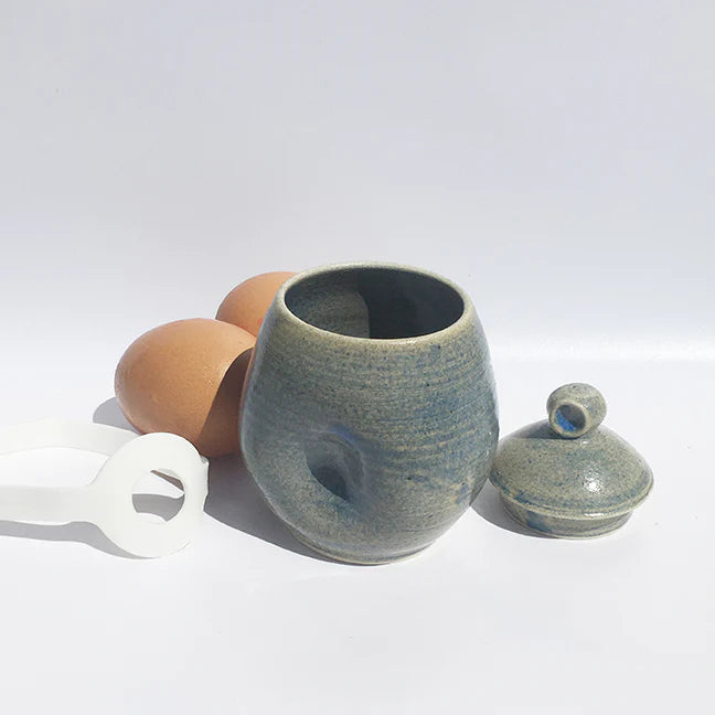 AggCoddler Lea Love Blue/Green Porcelain Multi-Purpose Gourmet Egg Cooker - AggCoddlerUSA