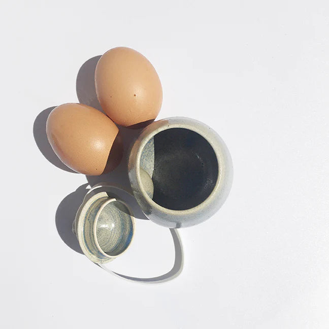 AggCoddler Lea Love Blue/Green Porcelain Multi-Purpose Gourmet Egg Cooker - AggCoddlerUSA