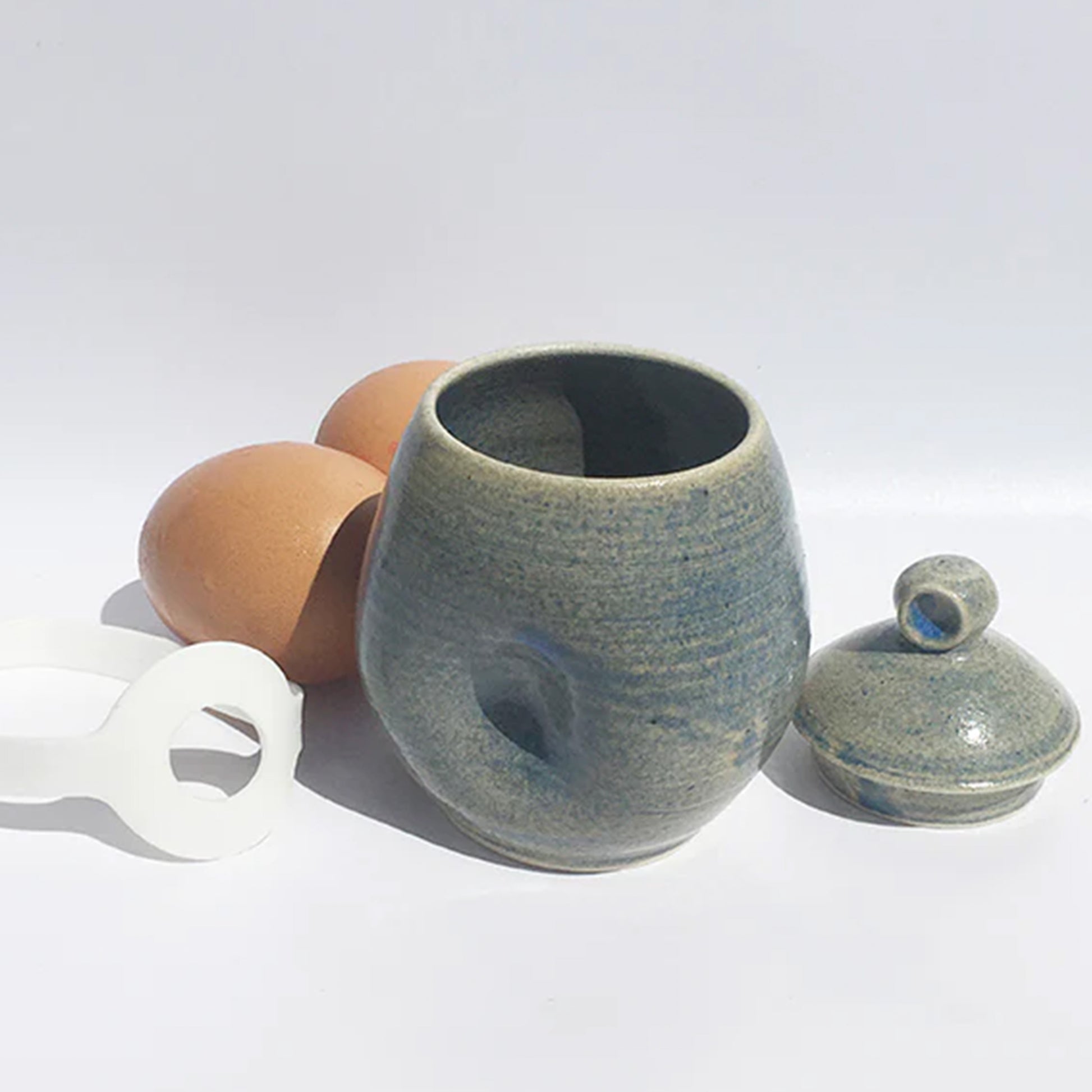 AggCoddler Lea Love Porcelain Multi-Purpose 3-Piece Gourmet Egg Cooker Set - AggCoddlerUSA